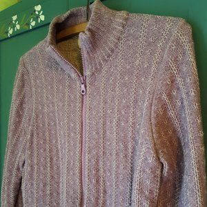 Woolrich Full Zipper Cardigan Cotton/Wool Sz M